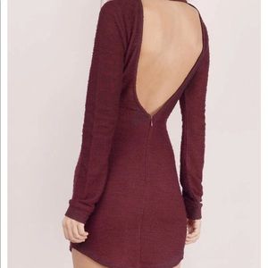 BLACK Tobi open back sweater dress mini dress